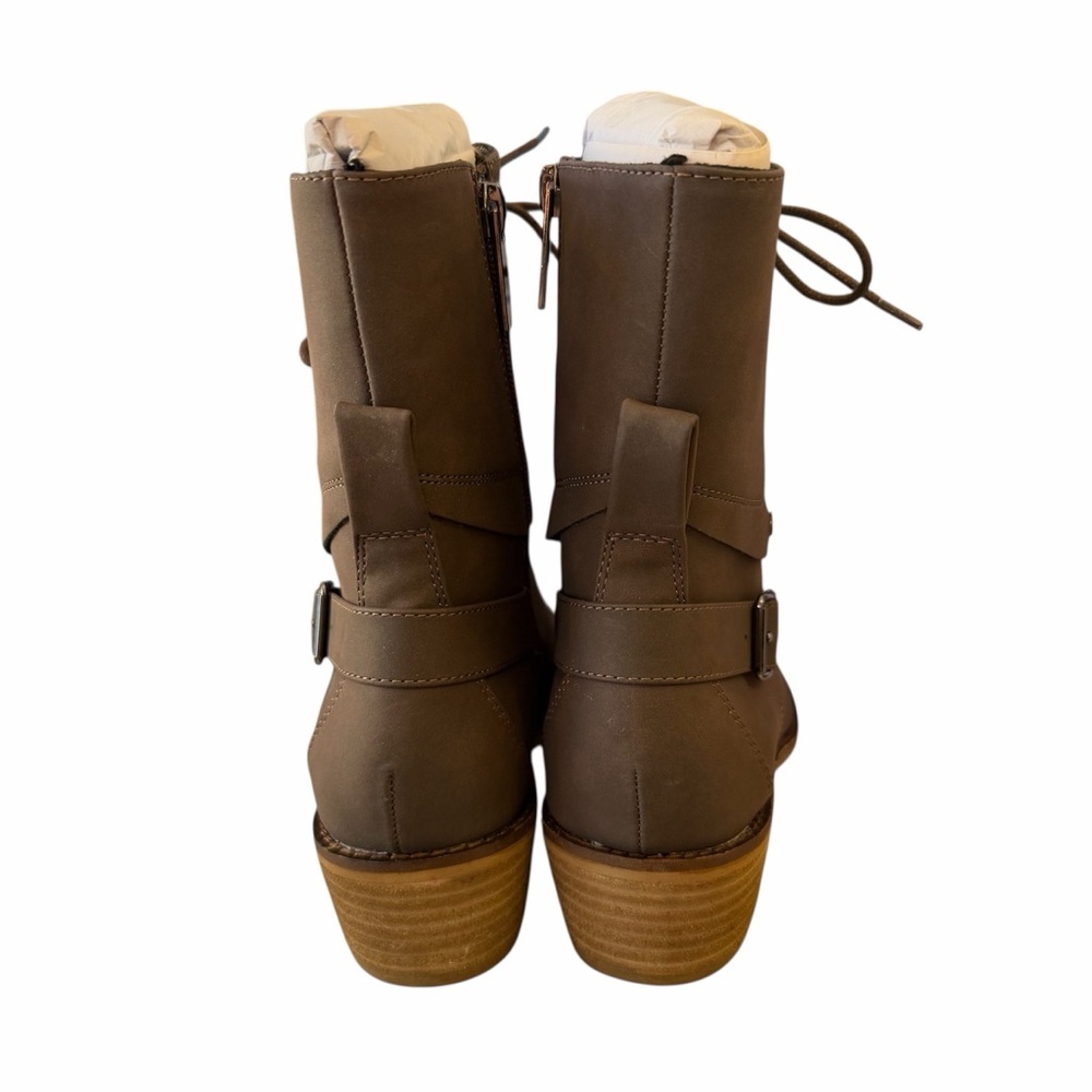 Hey Girl by Corkys Hocus Pocus Lace Up Riding Boots Women’s Moto Winter Brown - Picture 4 of 6